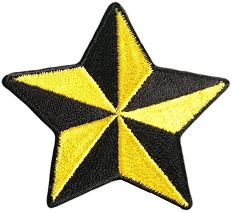 YELLOW NAUTICAL STAR Patch - Embroidered Patch Appliqué Craft Supply
