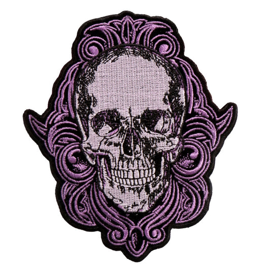 Multi-Colored Graphic Skull Patch - Skull Crossbones Embroidered Patch Appliqué Craft Supply