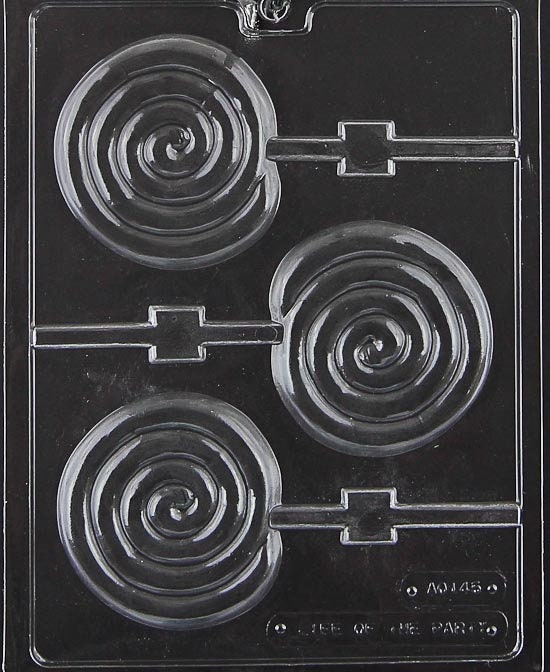 SWIRL LOLLY Sucker Chocolate Candy Mold Craft Supply