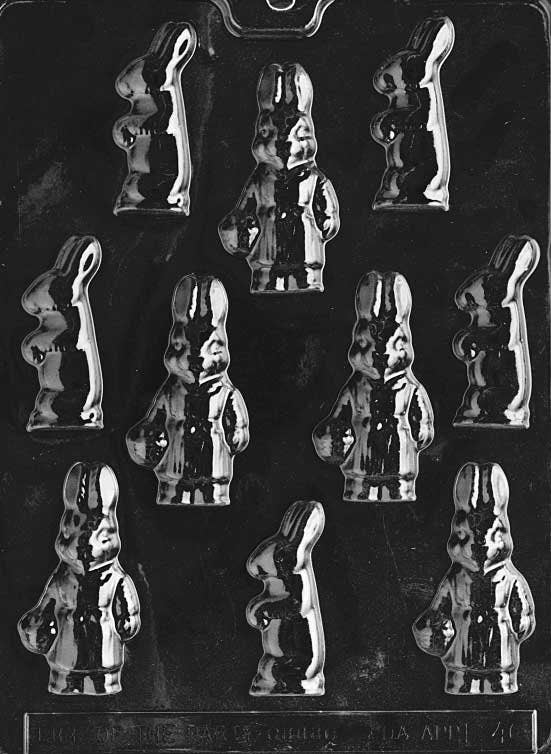 BUNNIES ASSORTMENT Chocolate Candy Mold - Easter Bunny Pieces Craft Supply