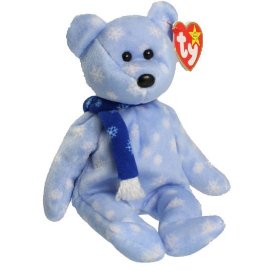 1999 HOLIDAY TEDDY Bear Ty Beanie Baby Retired Beanbag Plush - New with Tags Christmas