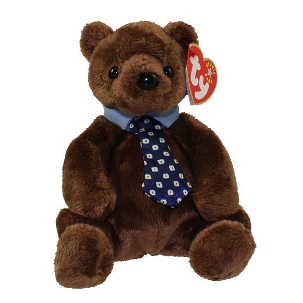HERO The Bear Ty Beanie Baby Retired Beanbag Plush - New with Tags Vintage 1990s