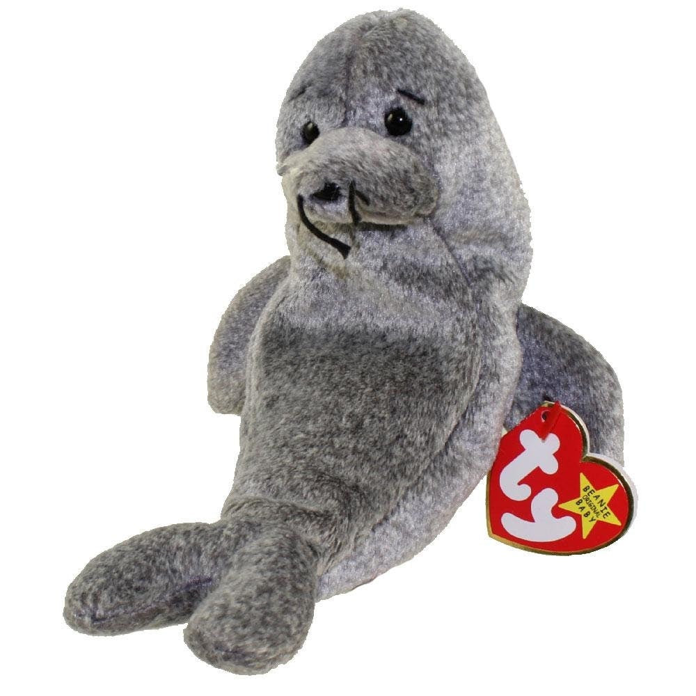 SLIPPERY The Seal Ty Beanie Baby Retired Beanbag Plush - New with Tags