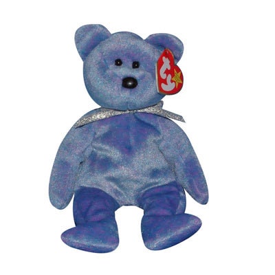 CLUBBY 2 the Platinum Bear Ty Beanie Baby Retired Beanbag Plush - New with Tags