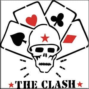 THE CLASH Skull & Cards Magnet for Refrigerators and Lockers - Rock Band