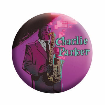 CHARLIE PARKER Sax Vibes Pinback Button Badge - Rock Band Logo - Round 1.25" Button - American Jazz Saxophonist Craft Supply