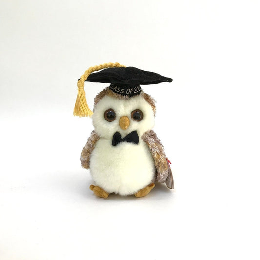 SMART The 2002 Graduation Owl Ty Beanie Baby Retired Beanbag Plush - New with Tags Vintage 1990s