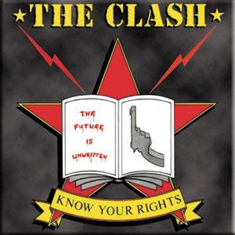 THE CLASH Know Your Rights Magnet for Refrigerators and Lockers - Rock Band