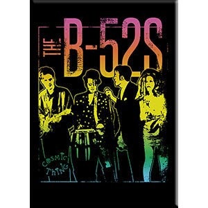 The B-52's Vintage Group Poster Magnet for Refrigerators and Lockers - Rock Band Craft Supply