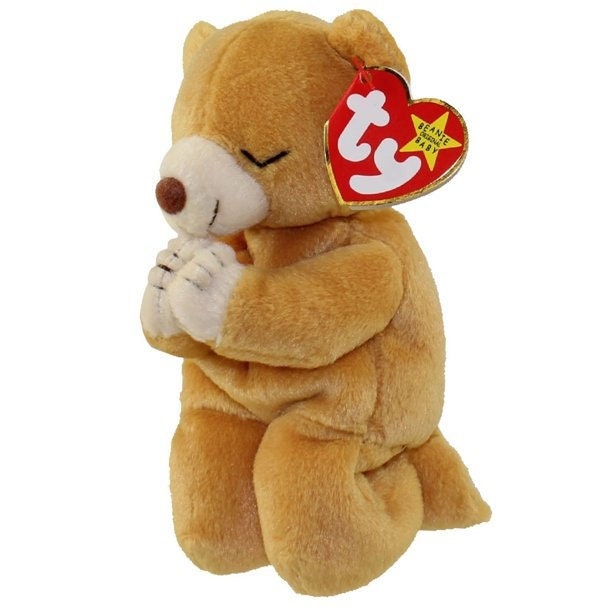 HOPE The Praying Bear Ty Beanie Baby Retired Beanbag Plush - New with Tags Vintage 1990s