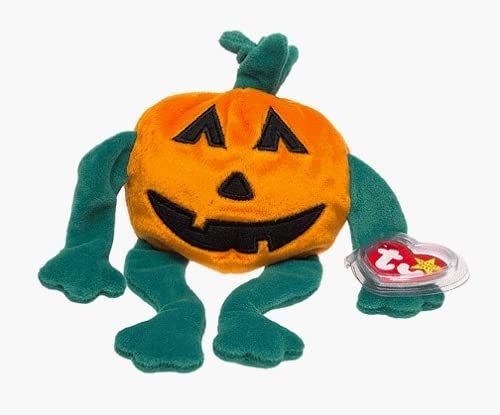 PUMPKIN The Halloween Pumpkin Ty Beanie Baby Retired Beanbag Plush - New with Tags