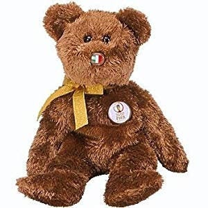 ITALY FIFA Champion the World Cup Bear Ty Beanie Baby Retired Beanbag Plush - New with Tags Vintage 1990s