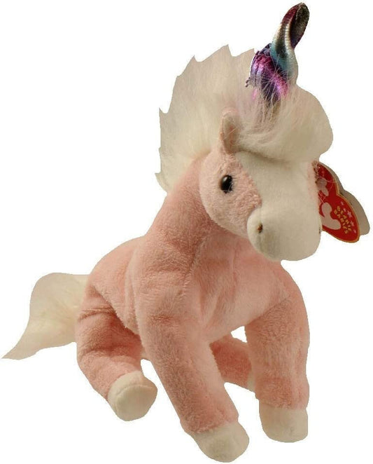 CHARMER the Pink Unicorn Ty Beanie Baby Beanbag Plush - New with Tags Vintage Retired