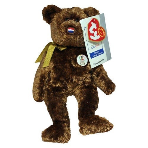 PARAGUAY FIFA Champion the World Cup Bear Ty Beanie Baby Retired Beanbag Plush - New with Tags Vintage Retired 07/06/2002