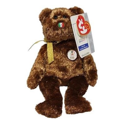 MEXICO FIFA Champion the World Cup Bear Ty Beanie Baby Retired Beanbag Plush - New with Tags Vintage 1990s