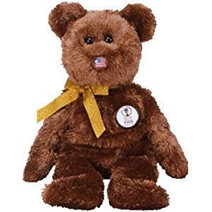 USA FIFA Champion the World Cup Bear Ty Beanie Baby Beanbag Plush - New with Tags Vintage Retired 06/14/2002