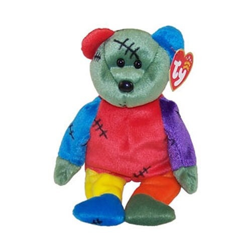 FRANKENTEDDY the bear Ty Beanie Baby Beanbag Plush - New with Tags Vintage Retired Halloween