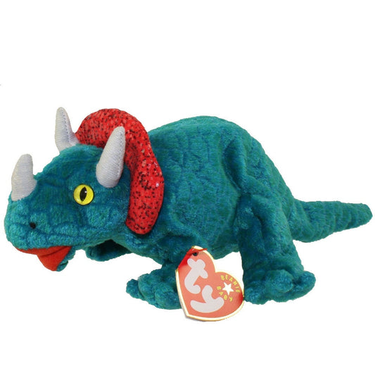 HORNSLY the Dinosaur Ty Beanie Baby Beanbag Plush - New with Tags Vintage Retired