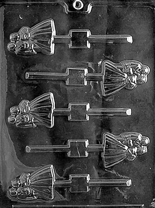 BRIDE & GROOM LOLLY Wedding Sucker Chocolate Candy Mold Craft Supply