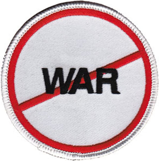 NO WAR Peace Sign Patch - Anti War Embroidered Patch Applique