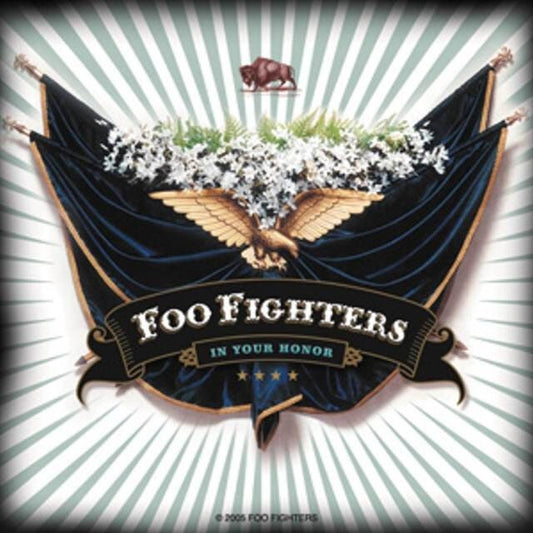FOO FIGHTERS Eagle and Flags Logo Sticker Decal - American Rock Band Vinyl Decal Sticker Craft Supply