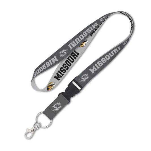 Wincraft MISSOURI TIGERS Charcoal Lanyard W/Detachable Buckle - University of Missouri Alumni Keychain Key Holder Craft Supply