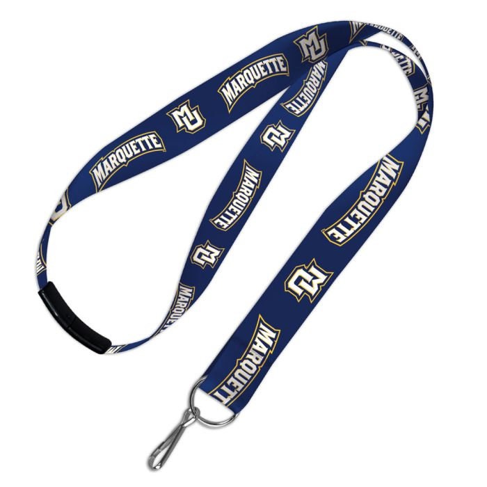 Officially Licensed MARQUETTE GOLDEN EAGLES Lanyard with Breakaway Clasp - Marquette University Keychain Key Holder Craft Supply