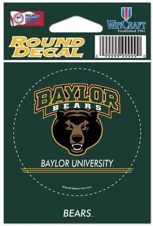 Wincraft BAYLOR BEARS Multi-Use Color Decal - Baylor University Round Vinyl Decal Sticker for Car or Truck Window Craft Supply