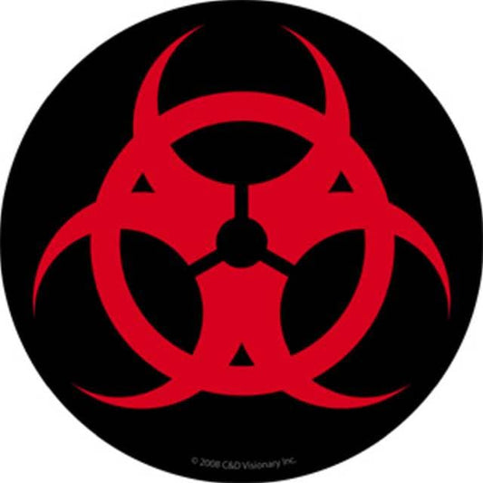 BIOHAZARD Round Sticker Decal - Biological Hazard Symbol Vinyl Sticker Decal Craft Supply