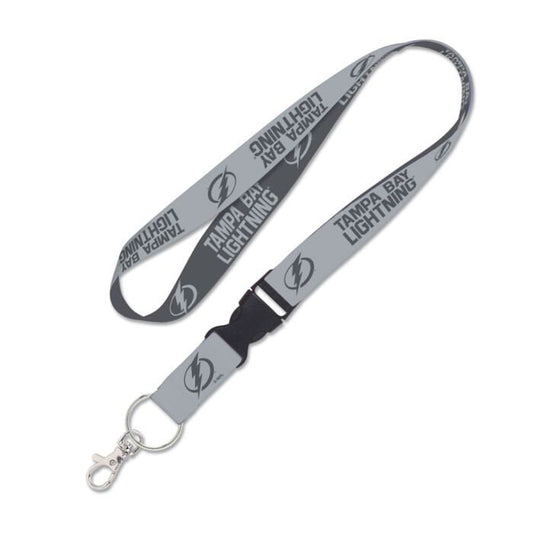 Wincraft TAMPA BAY LIGHTNING Charcoal Lanyard W/Detachable Buckle - Nhl Hockey Keychain Key Holder Craft Supply