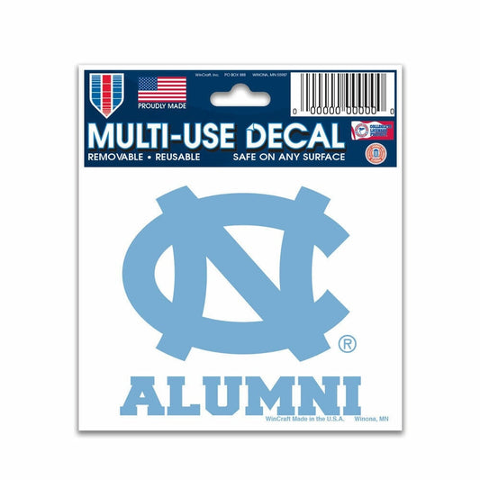 Wincraft NORTH CAROLINA ALUMNI Multi-Use Color Decal - North Carolina Tar Heels Vinyl Decal Sticker for Car or Truck Window Craft Supply