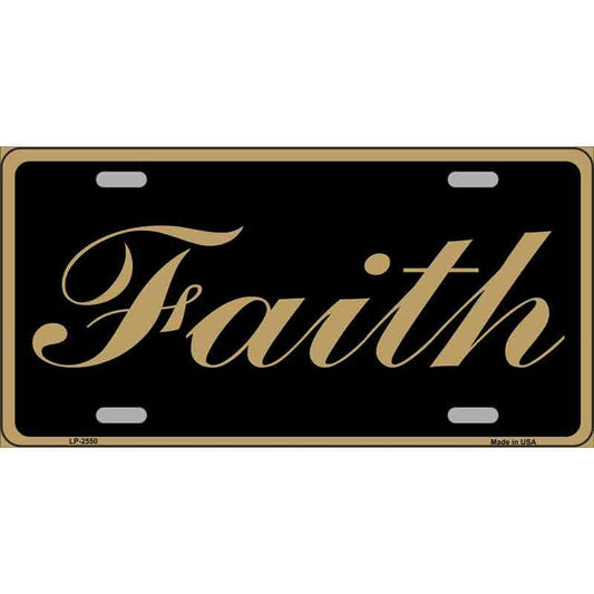 FAITH Metal License Plate Sign Novelty Vanity Craft Supply