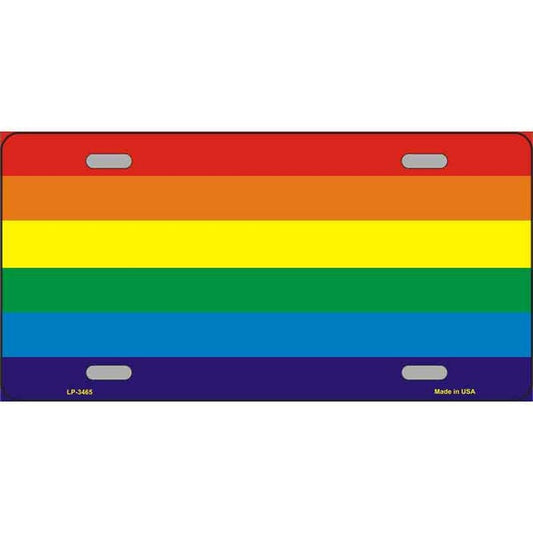 RAINBOW FLAG Metal License Plate Sign Novelty Vanity Craft Supply
