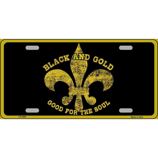 FLEUR DE LIS Saints Metal License Plate Sign Novelty Vanity Craft Supply
