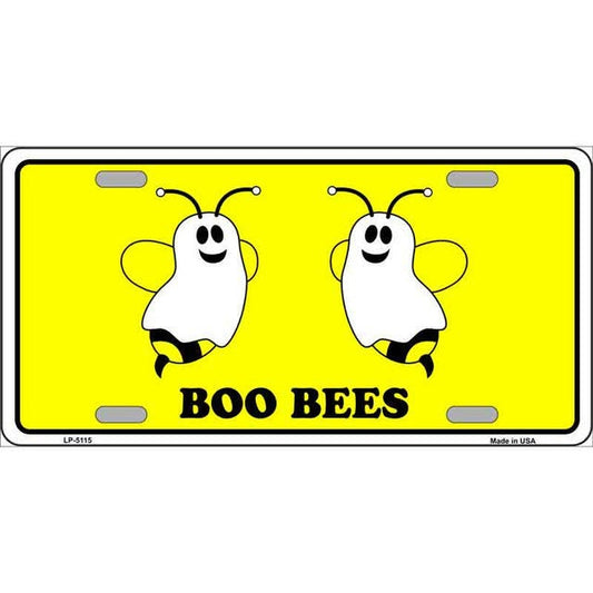 BOO BEES Metal License Plate Sign Novelty Vanity Craft Supply
