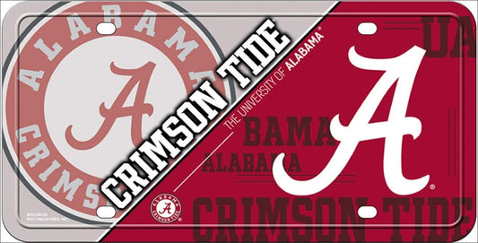 ALABAMA CRIMSON TIDE Deluxe Metal License Plate Sign Novelty Vanity Craft Supply