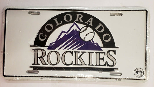 COLORADO ROCKIES Metal License Plate Sign Novelty Vanity Craft Supply