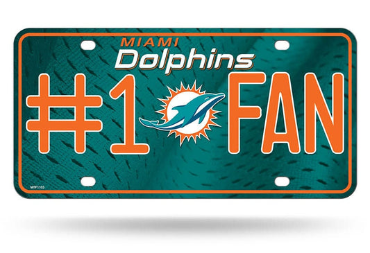 MIAMI DOLPHINS Fan Metal License Plate Sign Novelty Vanity Craft Supply