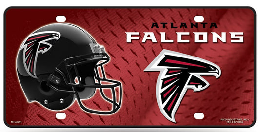 ATLANTA FALCONS Metal License Plate Sign Novelty Vanity Craft Supply