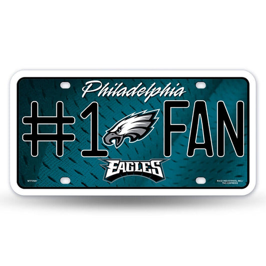 PHILADELPHIA EAGLES Fan Metal License Plate Sign Novelty Vanity Craft Supply