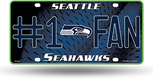 SEATTLE SEAHAWKS Fan Metal License Plate Sign Novelty Vanity Craft Supply