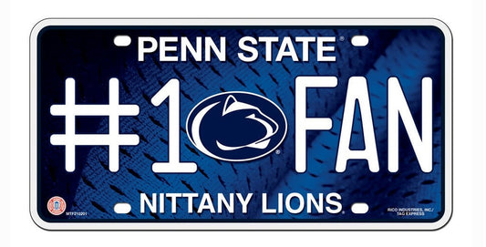 PENN STATE Nittany Lions Fan Metal License Plate Sign Novelty Vanity Craft Supply