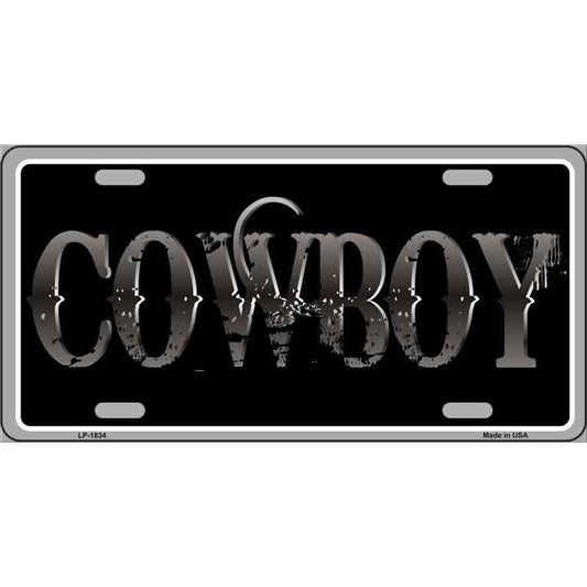COWBOY Metal License Plate Sign Novelty Vanity Craft Supply