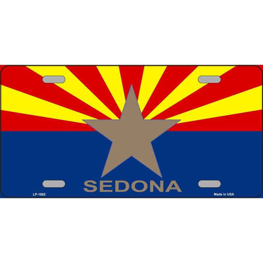 Arizona SEDONA State Background Metal License Plate Sign Novelty Vanity Craft Supply