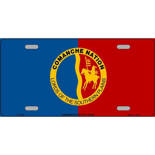 COMANCHE NATION FLAG Metal License Plate Sign Novelty Vanity Craft Supply