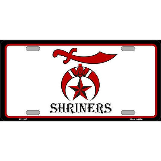 SHRINER'S LOGO Metal License Plate Sign Novelty Vanity Craft Supply