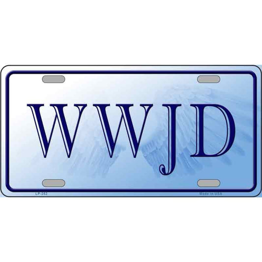 WWJD What Would Jesus Do Metal License Plate Sign Novelty Vanity Craft Supply