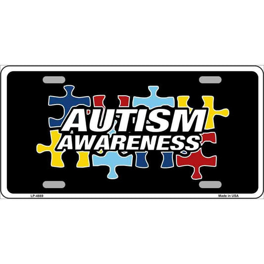 AUTISM AWARENESS Metal License Plate Sign Novelty Vanity Craft Supply
