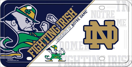NOTRE DAME Deluxe Metal License Plate Sign Novelty Vanity Craft Supply