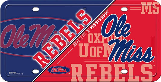 OLE MISS Deluxe Metal License Plate Sign Novelty Vanity Craft Supply